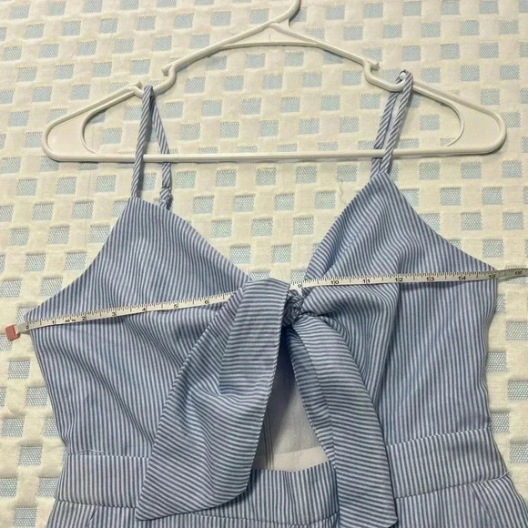 English Factory Cut-Out Bow Front Striped Jumpsuit (Size S) - Picture 15 of 15